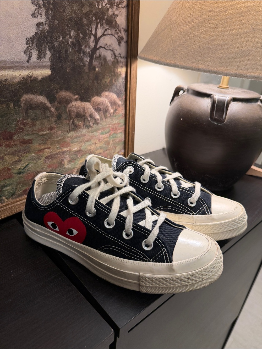 Comme des Garcons PLAY Low-Top Sneakers size 5 womens